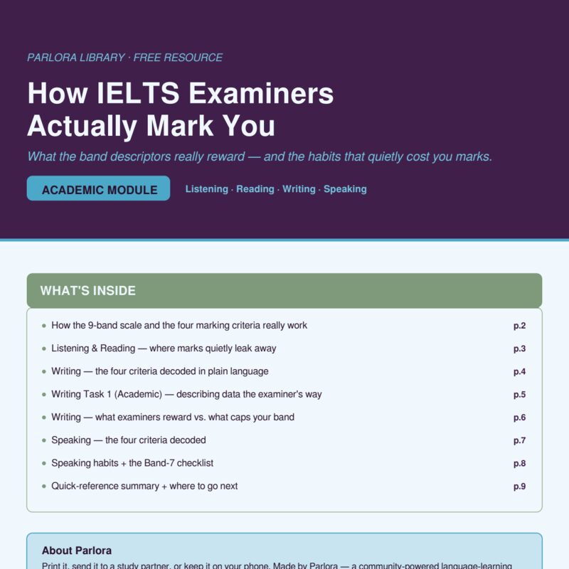 Parlora IELTS Examiner Guide — Academic