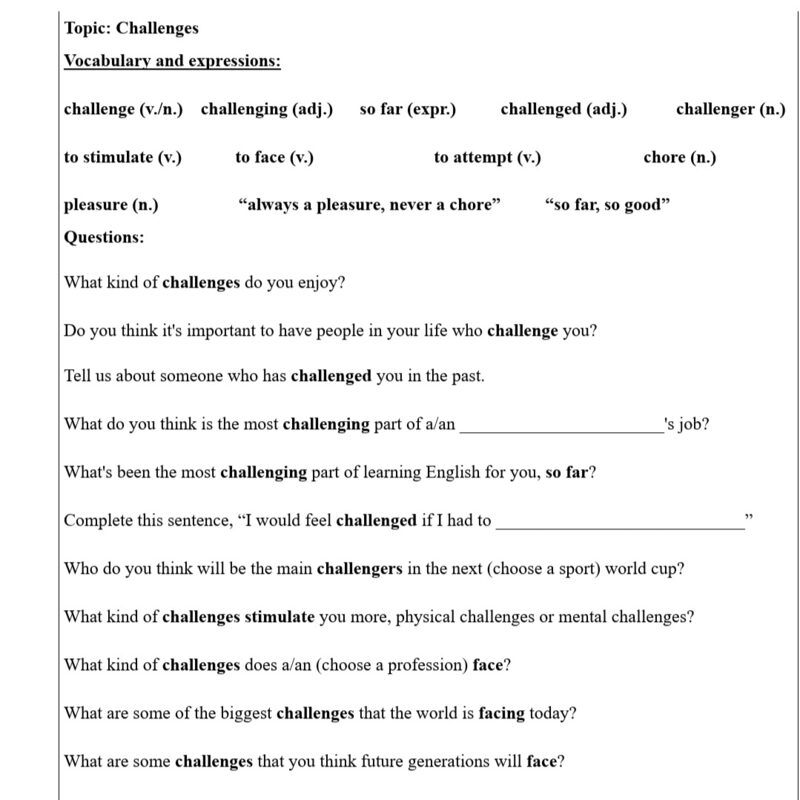 Challenges