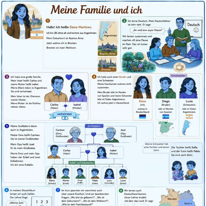 Family, Possessive Pronouns and Verbs in the Present Tense