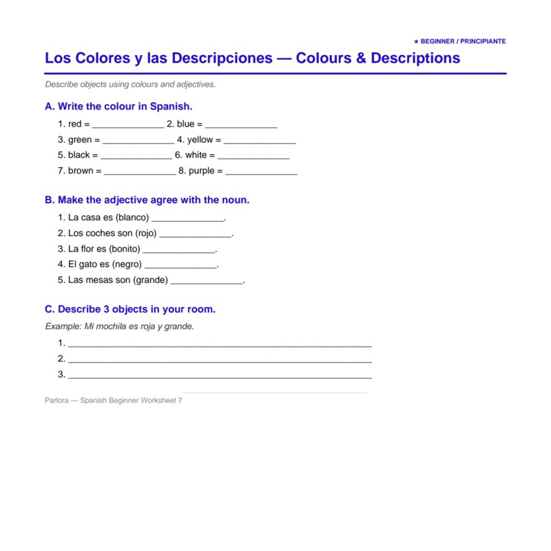 Los Colores — Colours