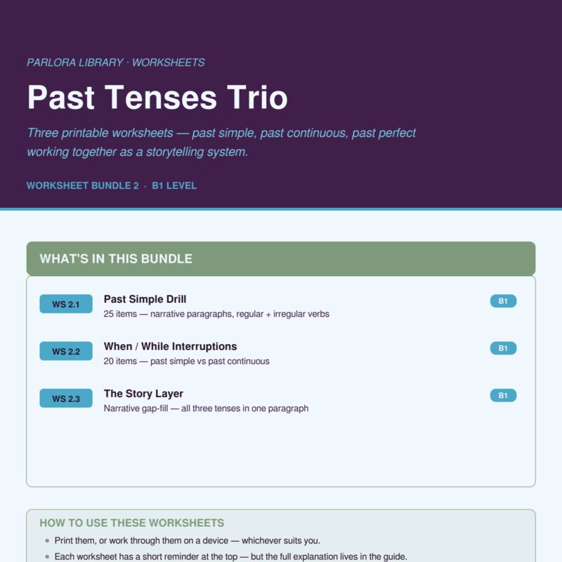 Past Tenses Trio: Storytelling with Past Simple, Continuous, and Perfect