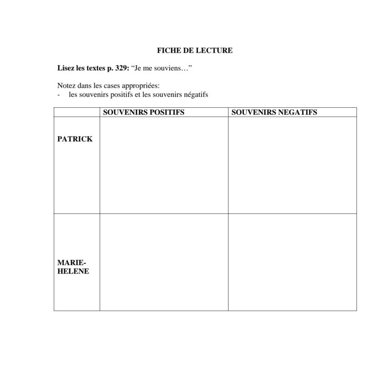 French II:  - Je me souviens...