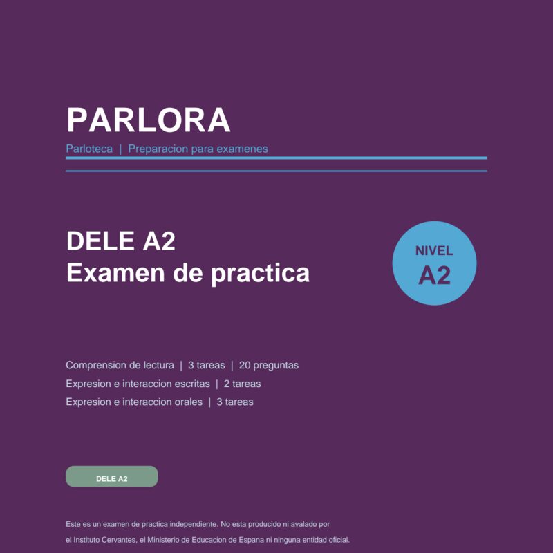 DELE A2 Practice Exam