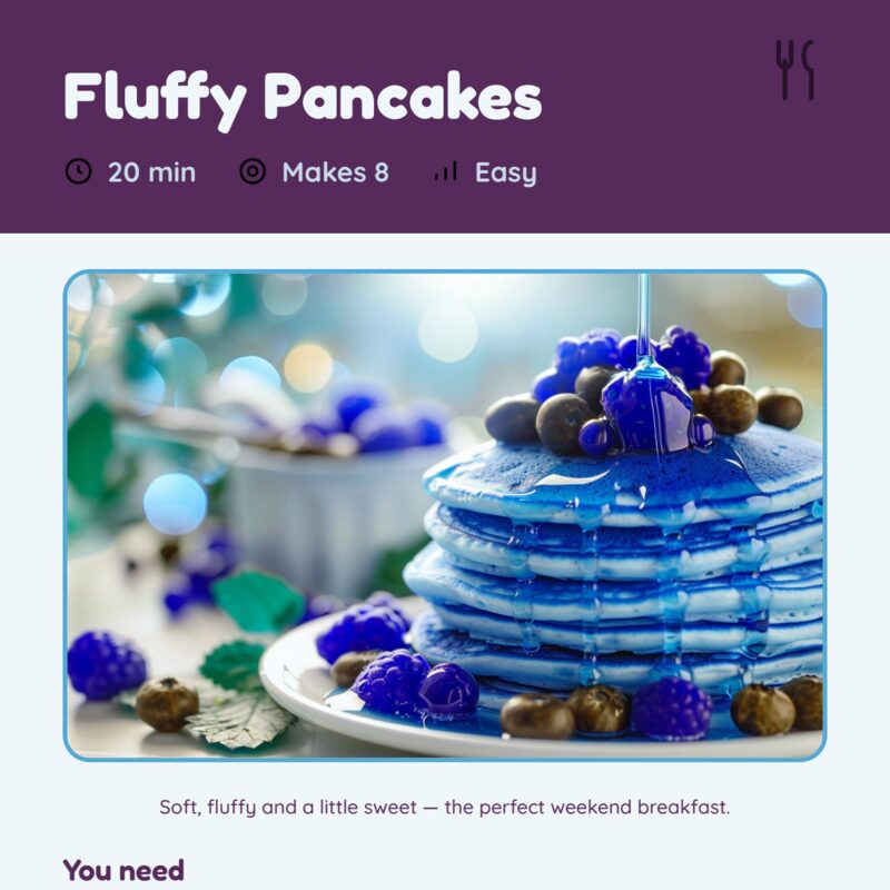 Fluffy Pancakes Recipe