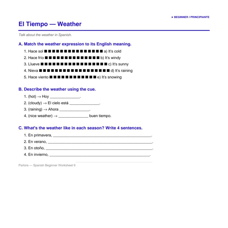 El Clima — Weather