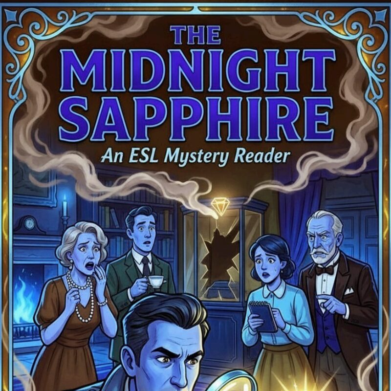 An ESL Mystery Reader: THE MIDNIGHT SAPPHIRE - A Whodunit Story with Everyday Idioms