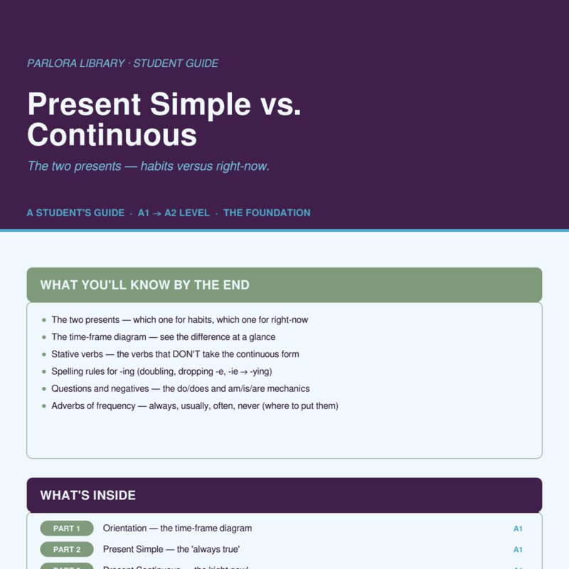 Present Simple vs. Continuous: A Student's Guide