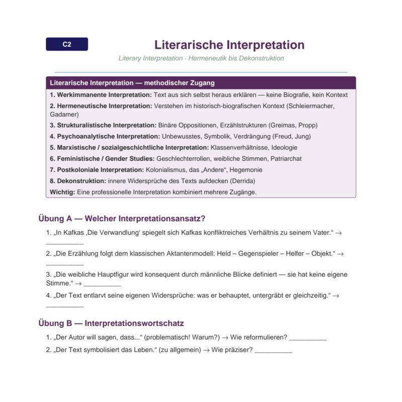 Literarische Interpretation