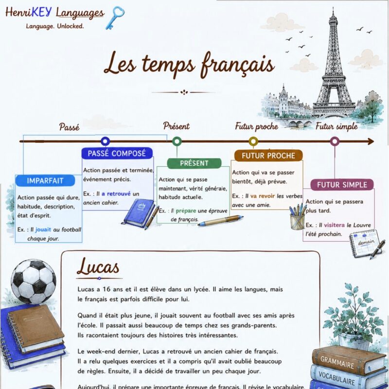 Les temps francais (French tenses) - Beginner/ Lower intermediate Overview