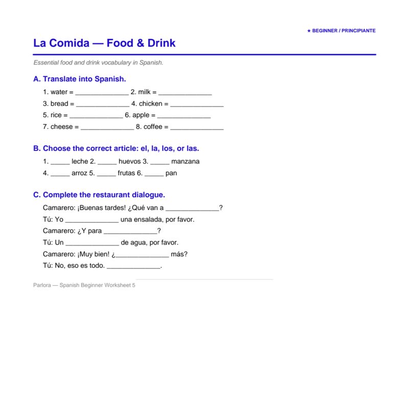 La Comida — Food & Drink