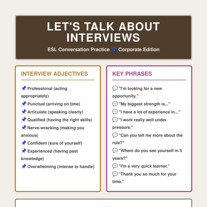 Let's Talk About Interviews: Corporate Edition