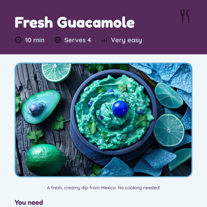 Fresh Guacamole Recipe