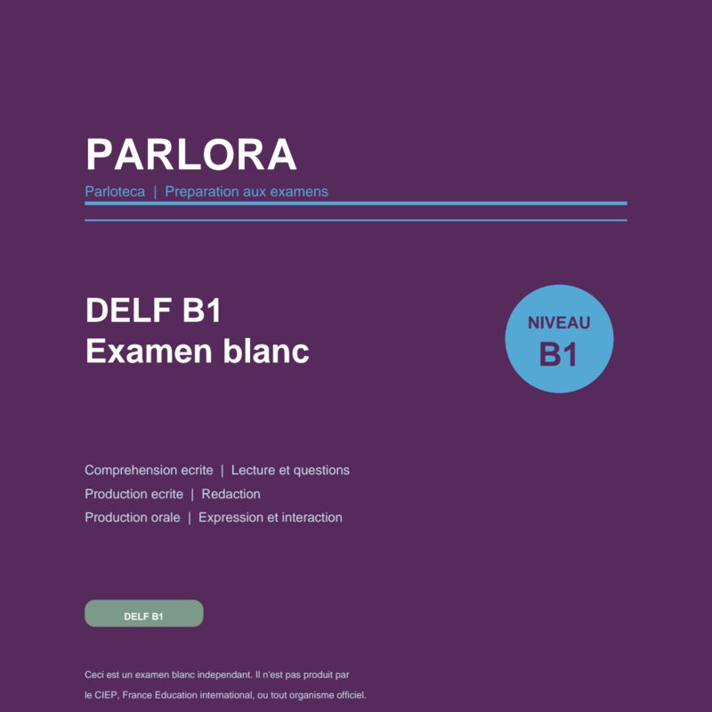 DELF-style B1 Mock Exam